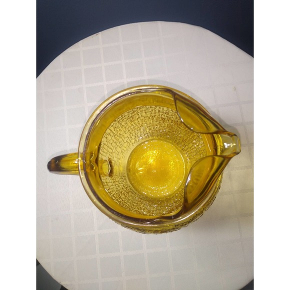Anchor Hocking Vintage Retro Pagoda Amber glass 78oz pitcher - Picture 4 of 4